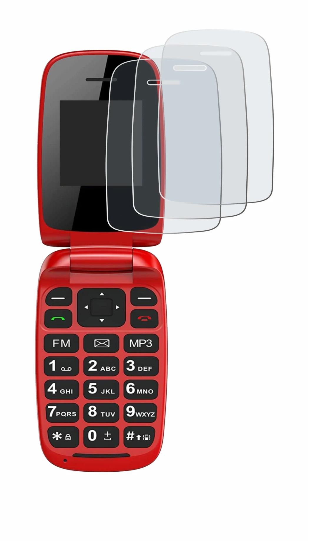 Immagine del dispositivo Chakeyake R341 con un'ampia varietà di protezioni per lo schermo.