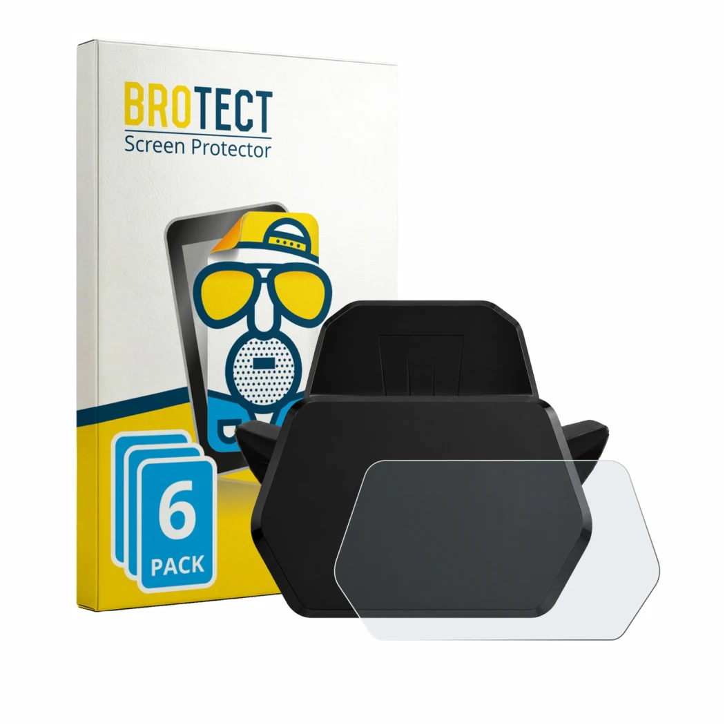 Parte frontale di una confezione del prodotto con il logo del marchio BROTECT. Accanto è raffigurato il dispositivo Navee XT5