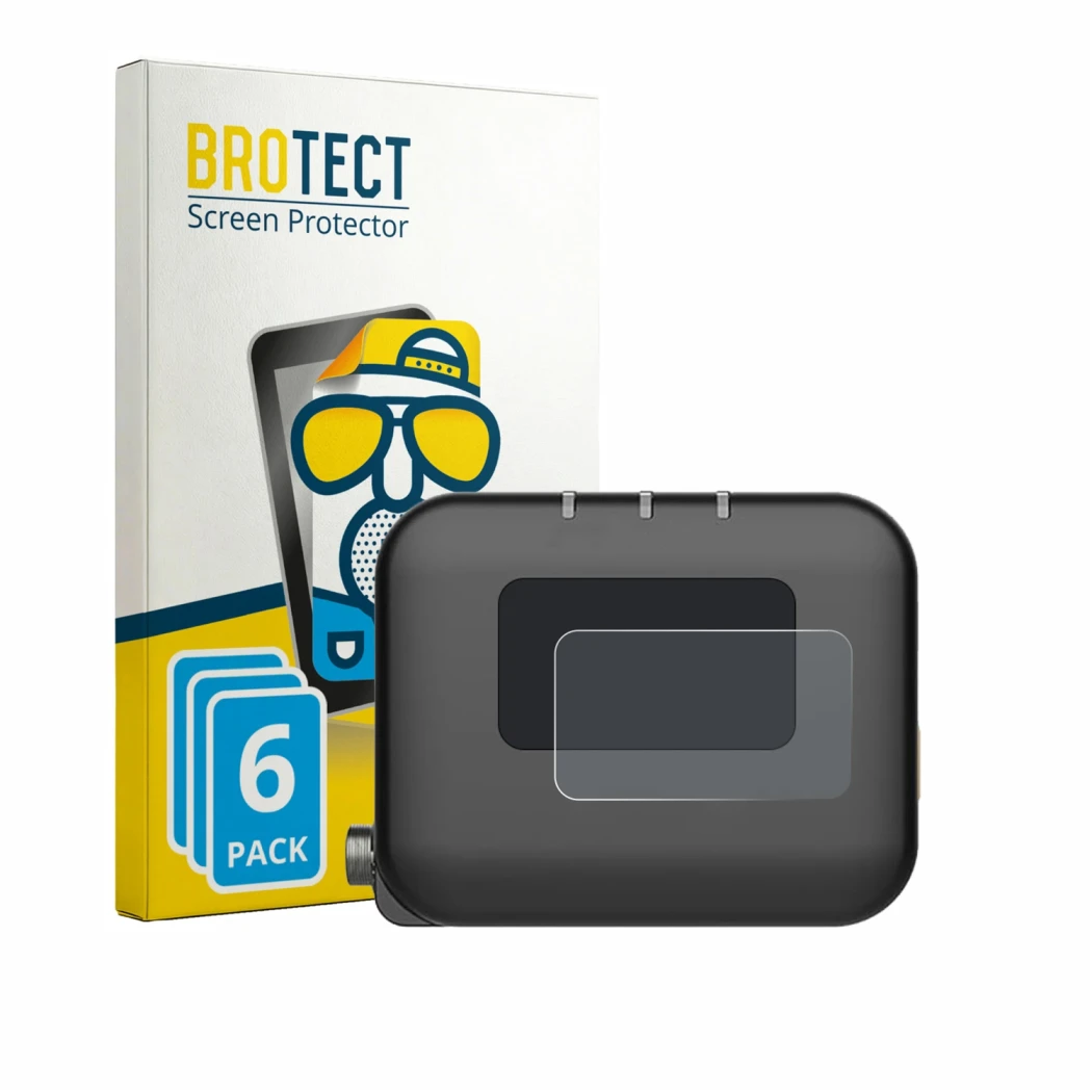 Parte frontale di una confezione del prodotto con il logo del marchio BROTECT. Accanto è raffigurato il dispositivo Deity TC-1