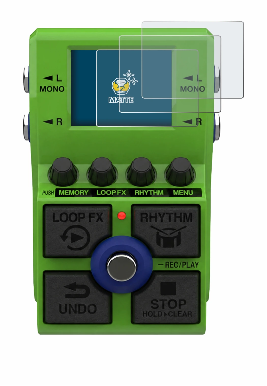 Immagine del dispositivo Zoom MS-90LP Plus con un'ampia varietà di protezioni per lo schermo.