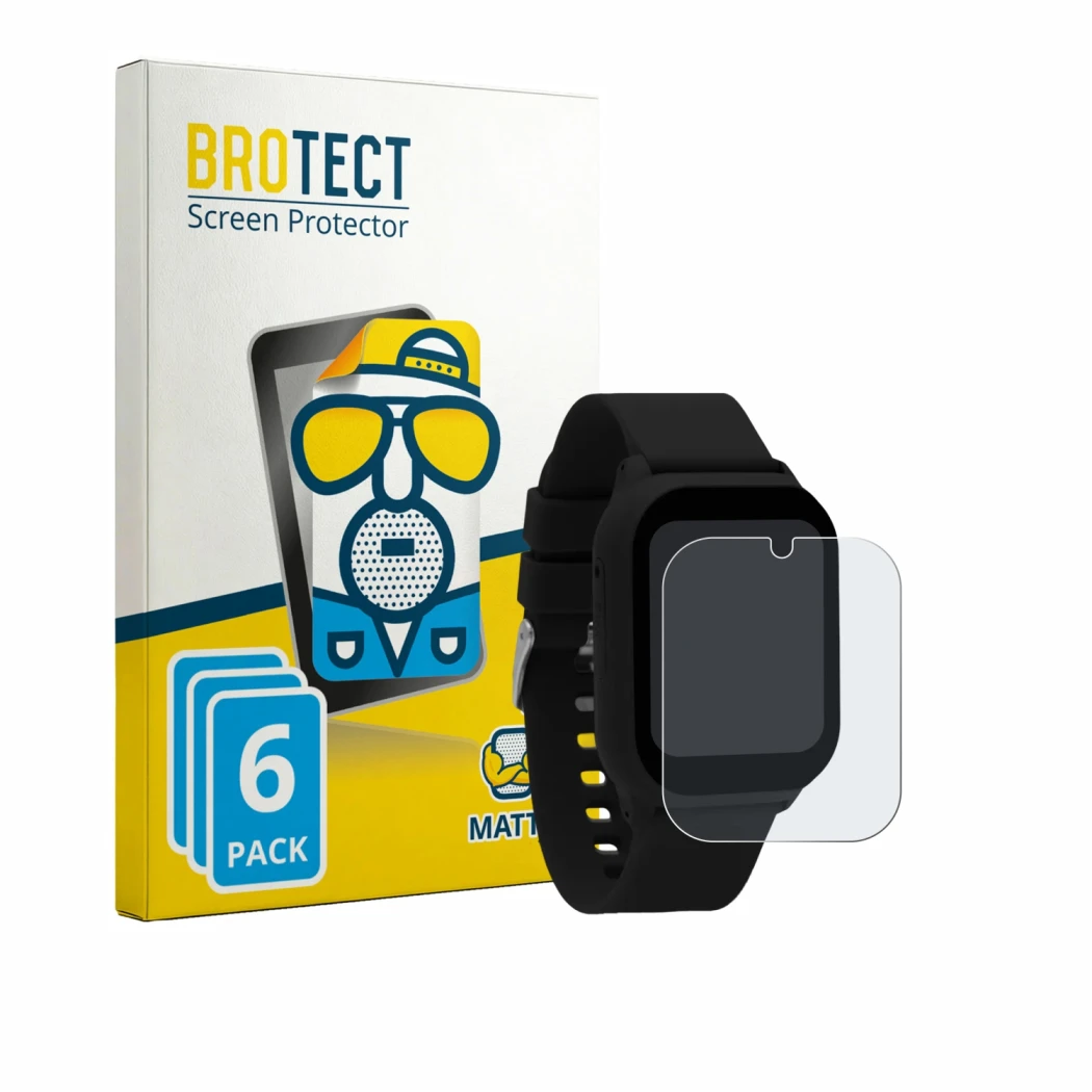 Parte frontale di una confezione del prodotto con il logo del marchio BROTECT. Accanto è raffigurato il dispositivo One2Track