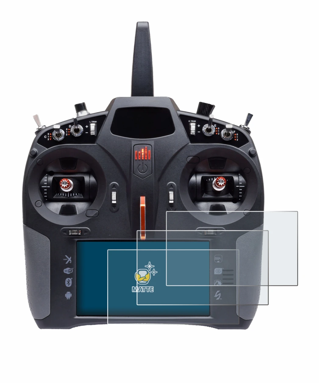 Immagine del dispositivo Spektrum iX14 Plus con un'ampia varietà di protezioni per lo schermo.