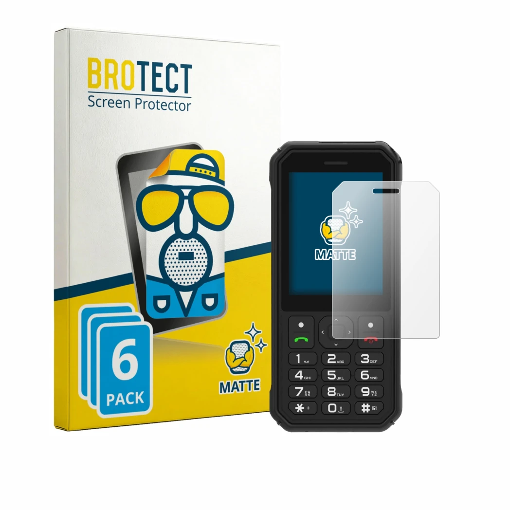 Parte frontale di una confezione del prodotto con il logo del marchio BROTECT. Accanto è raffigurato il dispositivo AGM M11 co