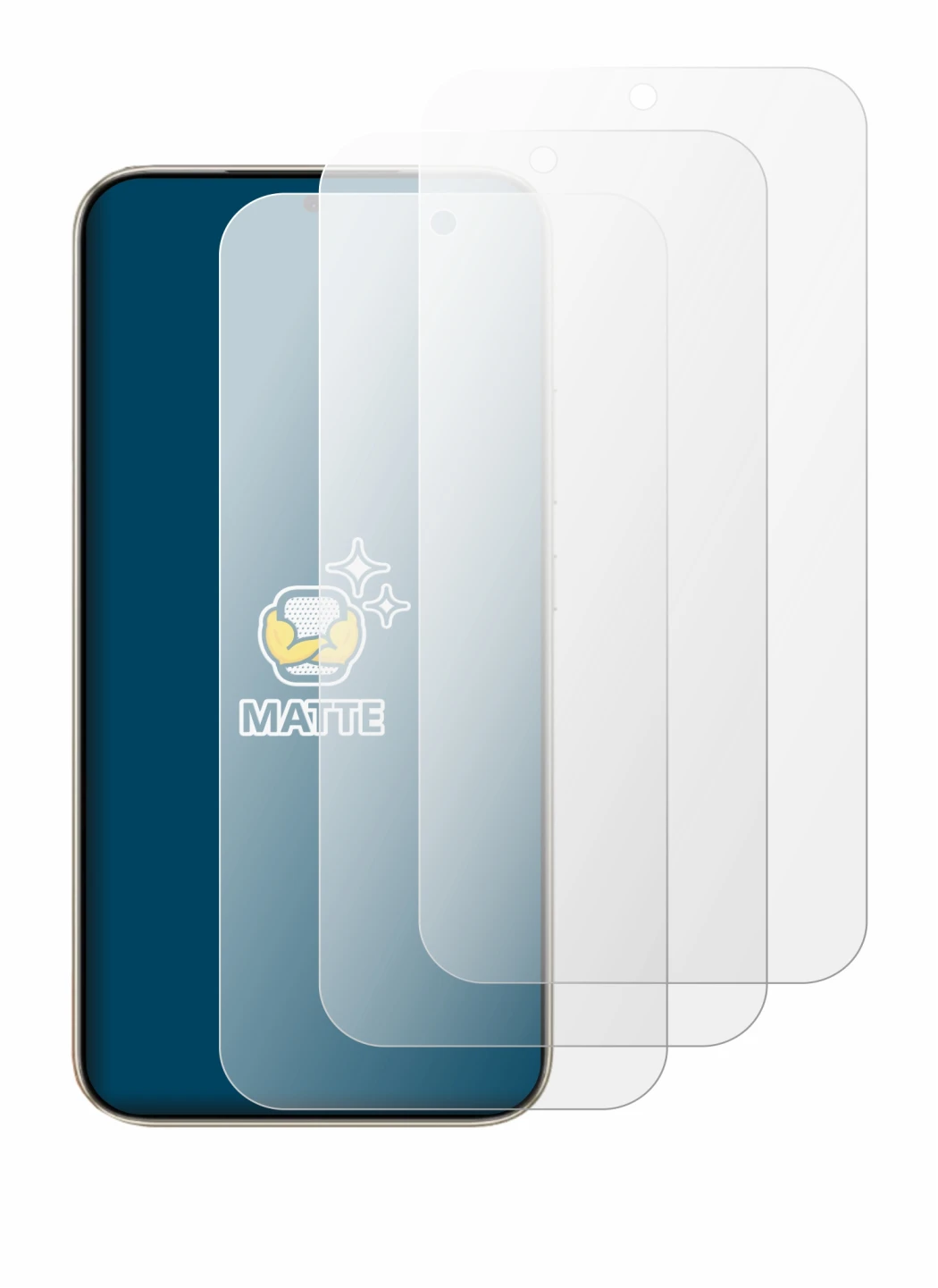 Immagine del dispositivo Honor X80 Pro Max con un'ampia varietà di protezioni per lo schermo.