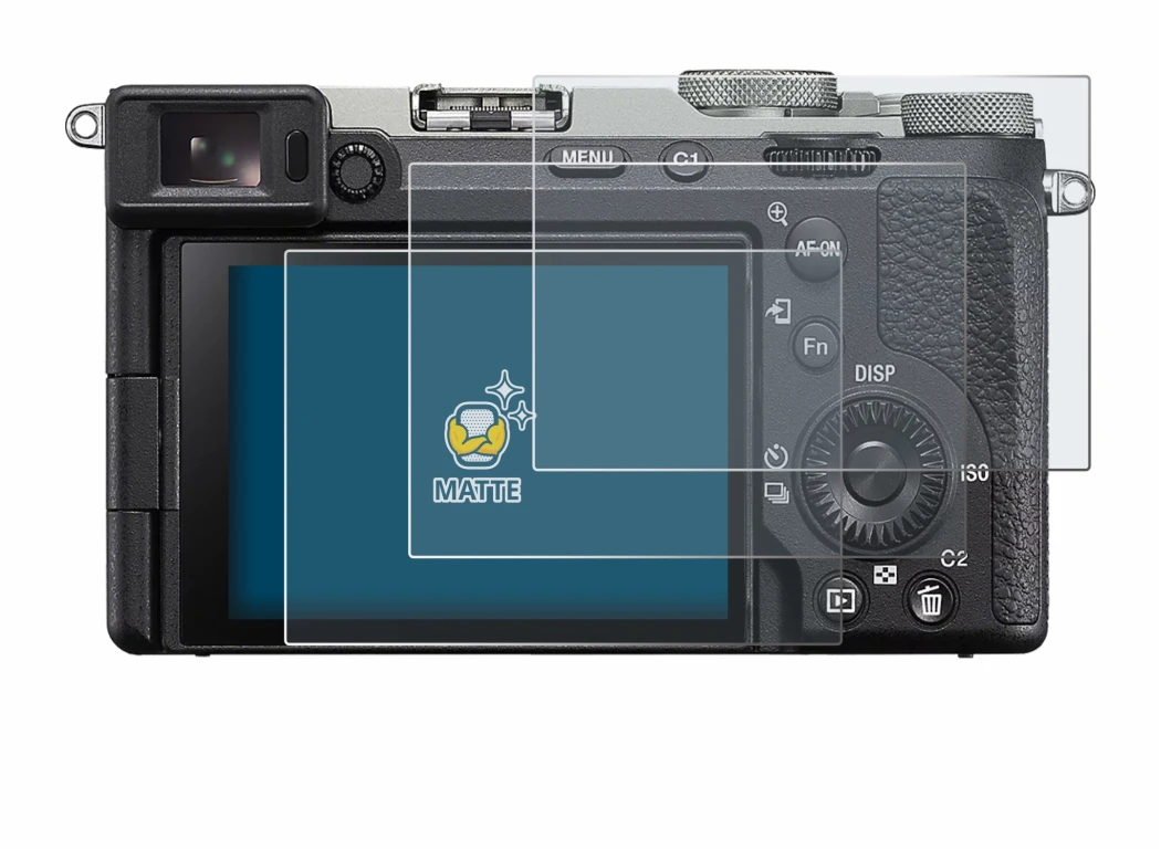 Immagine del dispositivo Sony A7C II con un'ampia varietà di protezioni per lo schermo.