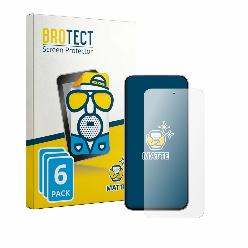 Parte frontale di una confezione del prodotto con il logo del marchio BROTECT. Accanto è raffigurato il dispositivo Xiaomi Red