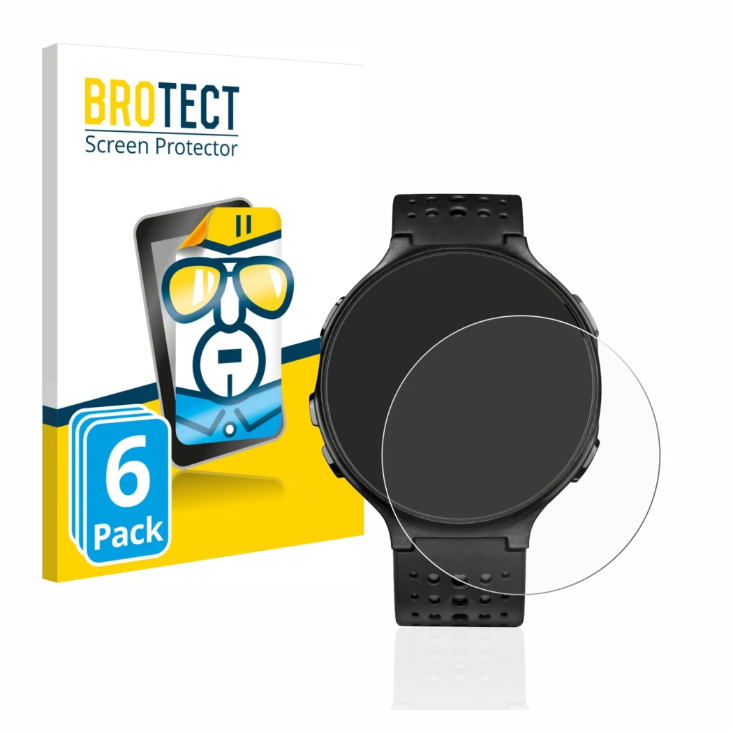 Parte frontale di una confezione del prodotto con il logo del marchio BROTECT. Accanto è raffigurato il dispositivo Garmin For