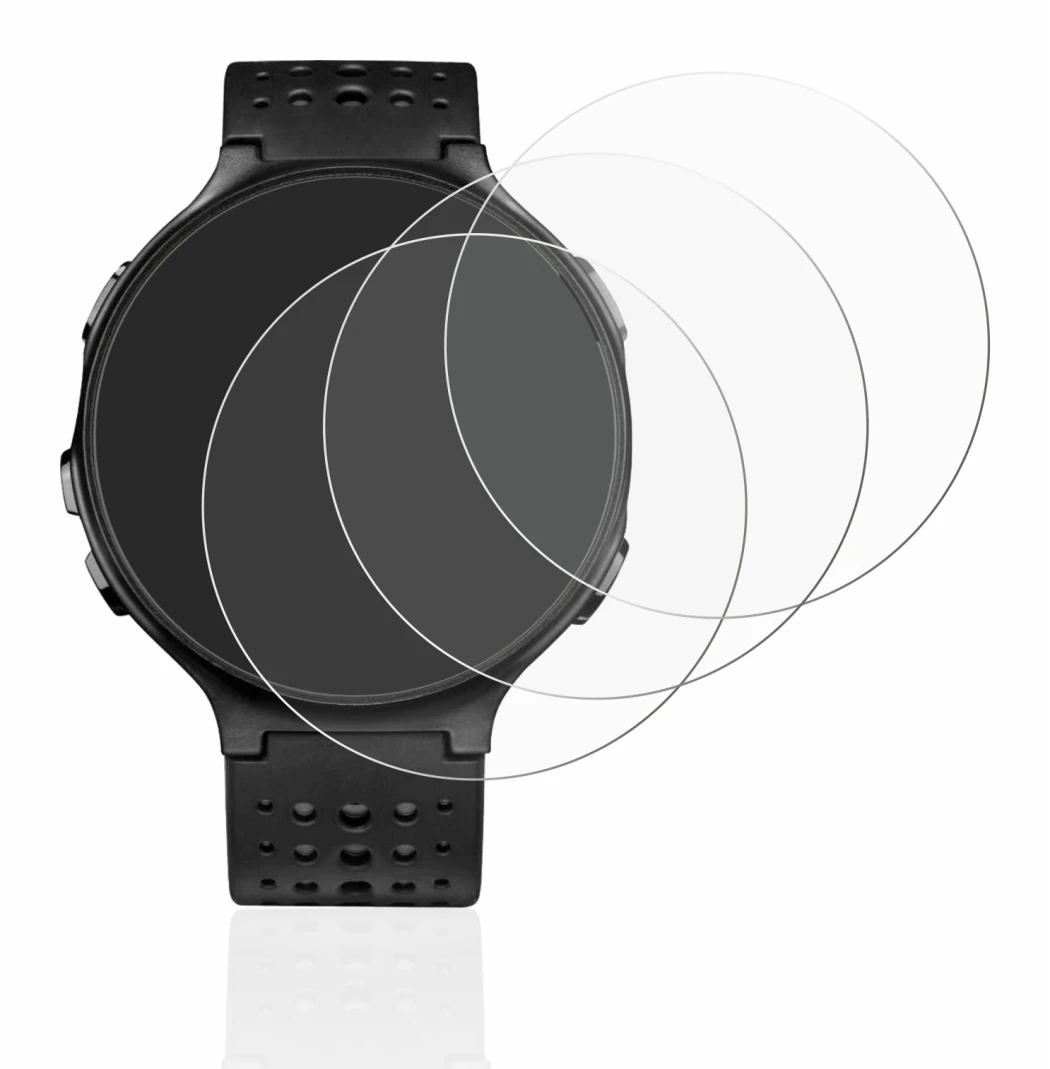 Immagine del dispositivo Garmin Forerunner 235 con un'ampia varietà di protezioni per lo schermo.