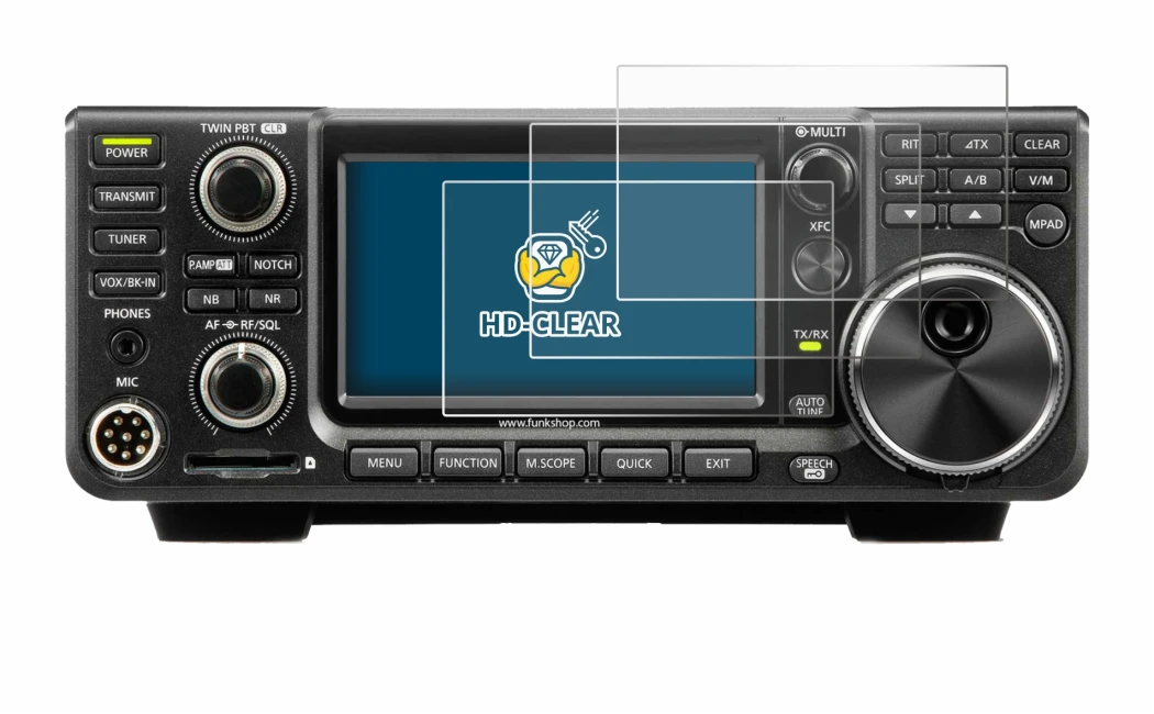 Immagine del dispositivo Icom IC-7300 con un'ampia varietà di protezioni per lo schermo.