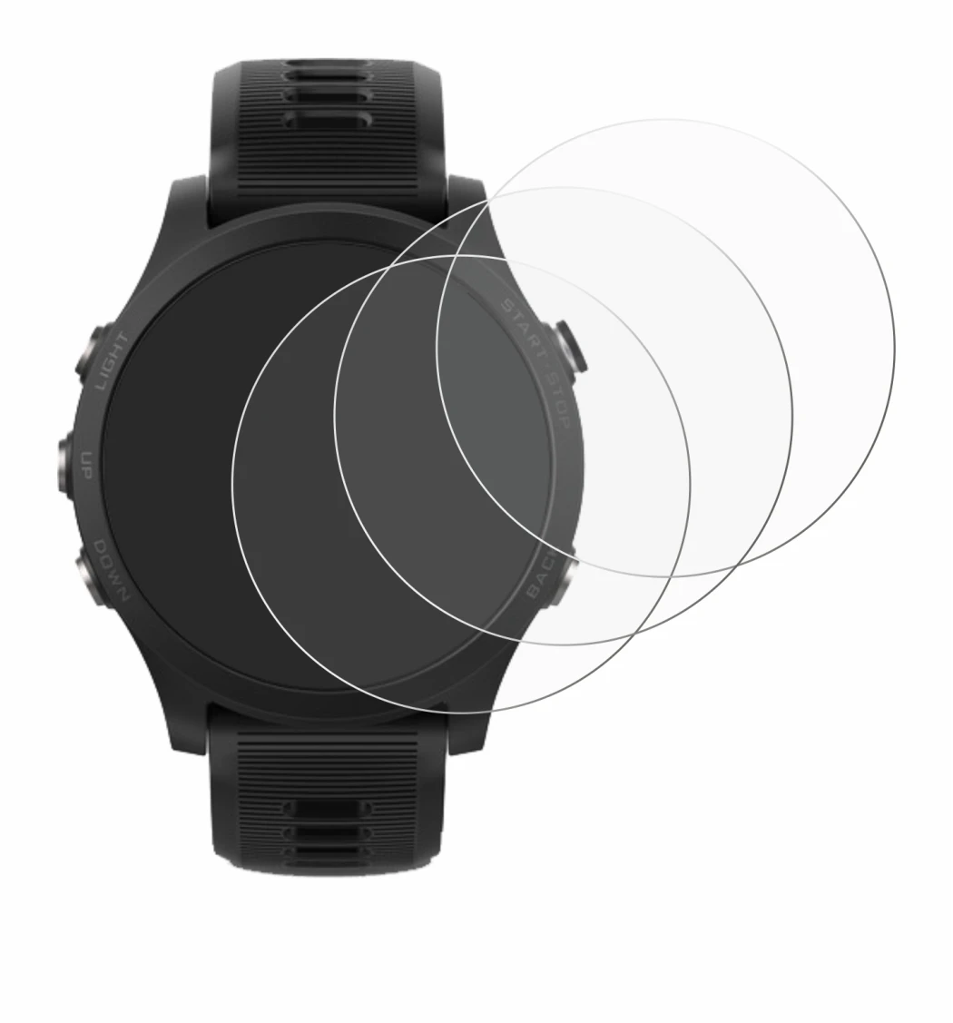 Immagine del dispositivo Garmin Forerunner 935 con un'ampia varietà di protezioni per lo schermo.