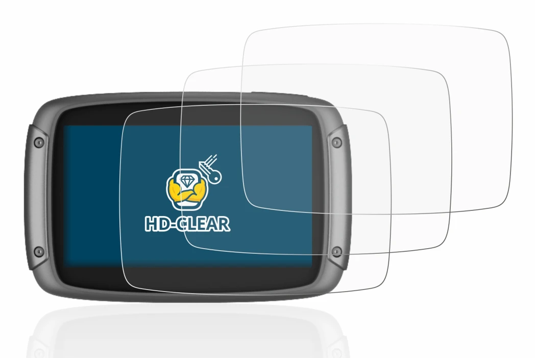 Immagine del dispositivo TomTom Rider 550 con un'ampia varietà di protezioni per lo schermo.