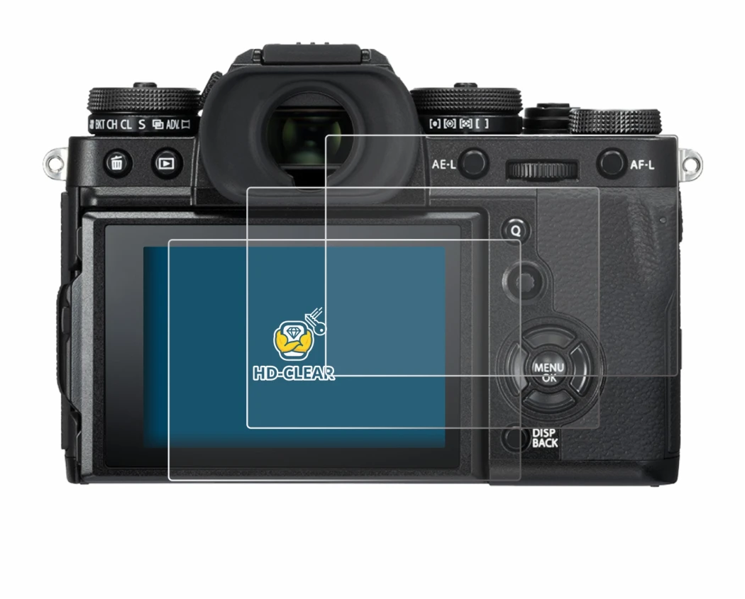 Immagine del dispositivo Fujifilm X-T3 con un'ampia varietà di protezioni per lo schermo.