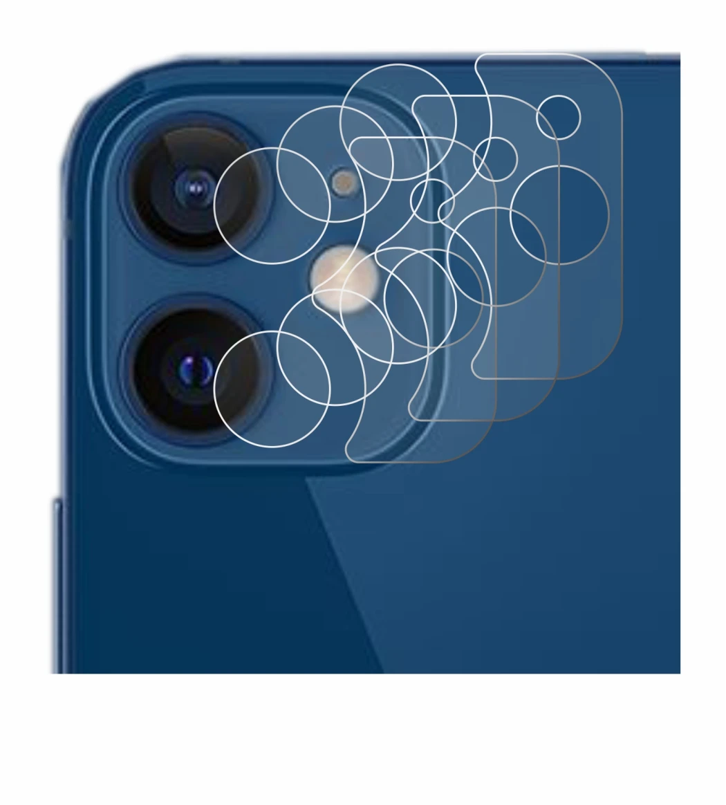 Immagine del dispositivo Apple iPhone 12 (SOLO Fotocamera) con un'ampia varietà di protezioni per lo schermo.