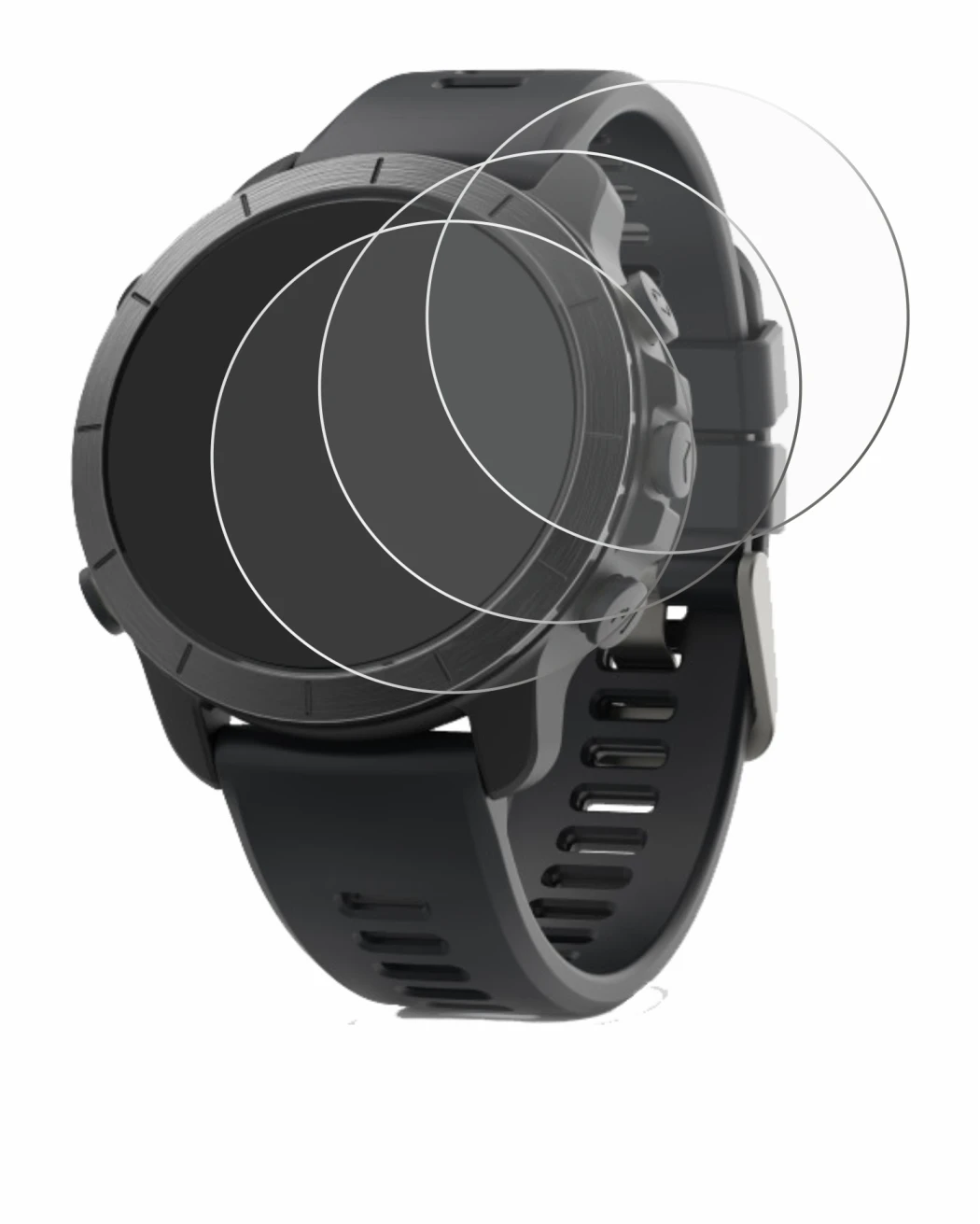 Immagine del dispositivo Wahoo Elemnt Rival con un'ampia varietà di protezioni per lo schermo.