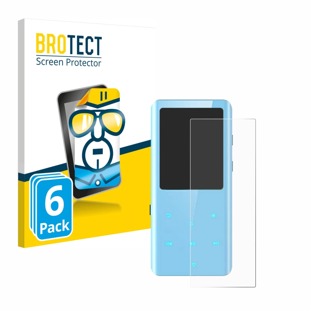 Parte frontale di una confezione del prodotto con il logo del marchio BROTECT. Accanto è raffigurato il dispositivo AGPtek A19