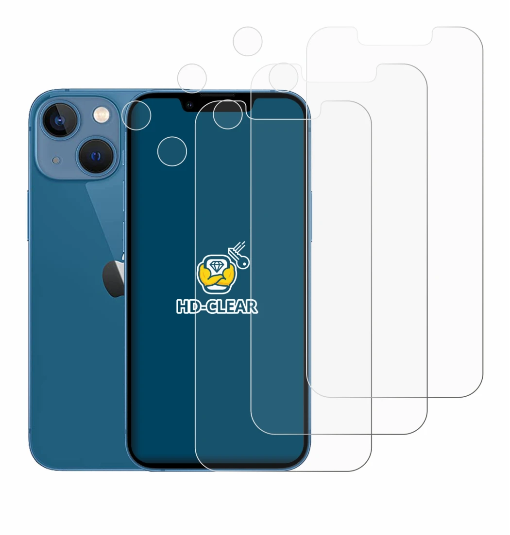 Immagine del dispositivo Apple iPhone 13 mini (Fronte+Fotocamera) con un'ampia varietà di protezioni per lo schermo.