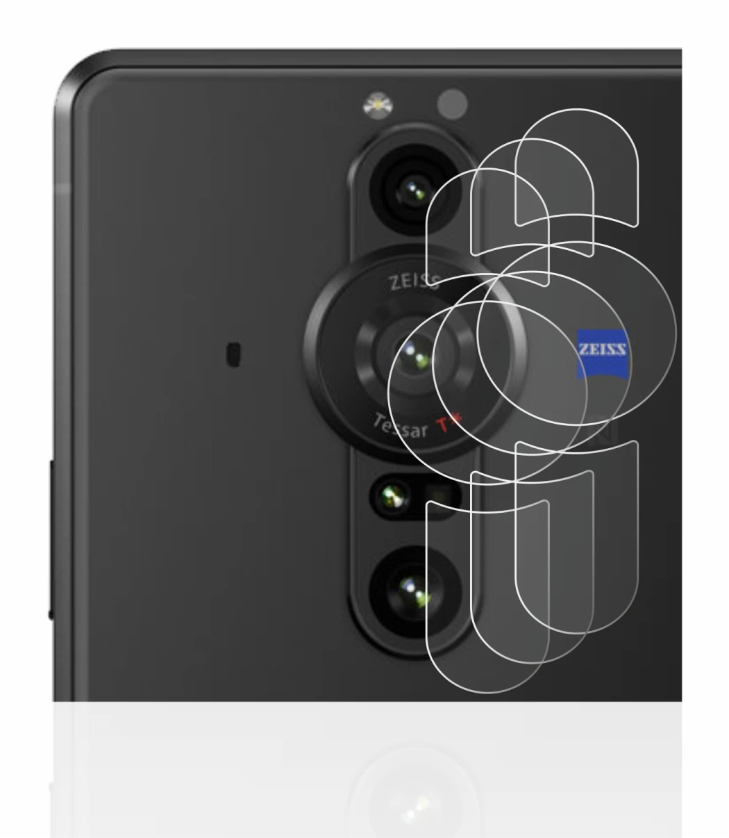 Immagine del dispositivo Sony Xperia Pro-I (SOLO Fotocamera) con un'ampia varietà di protezioni per lo schermo.