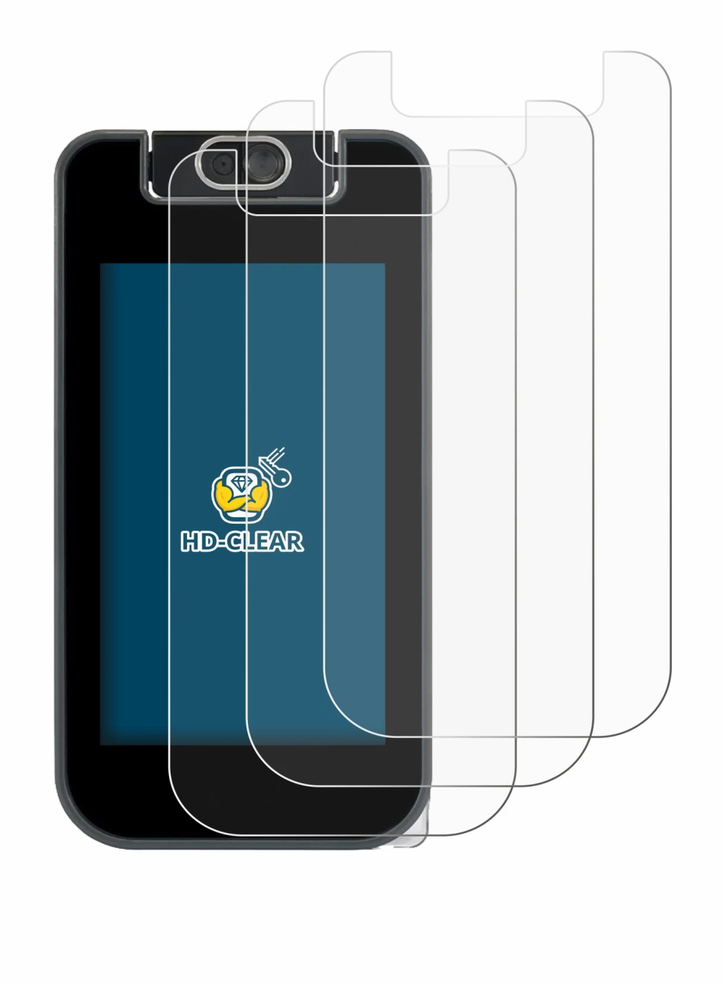 Immagine del dispositivo Vtech KidiBuzz 3 con un'ampia varietà di protezioni per lo schermo.