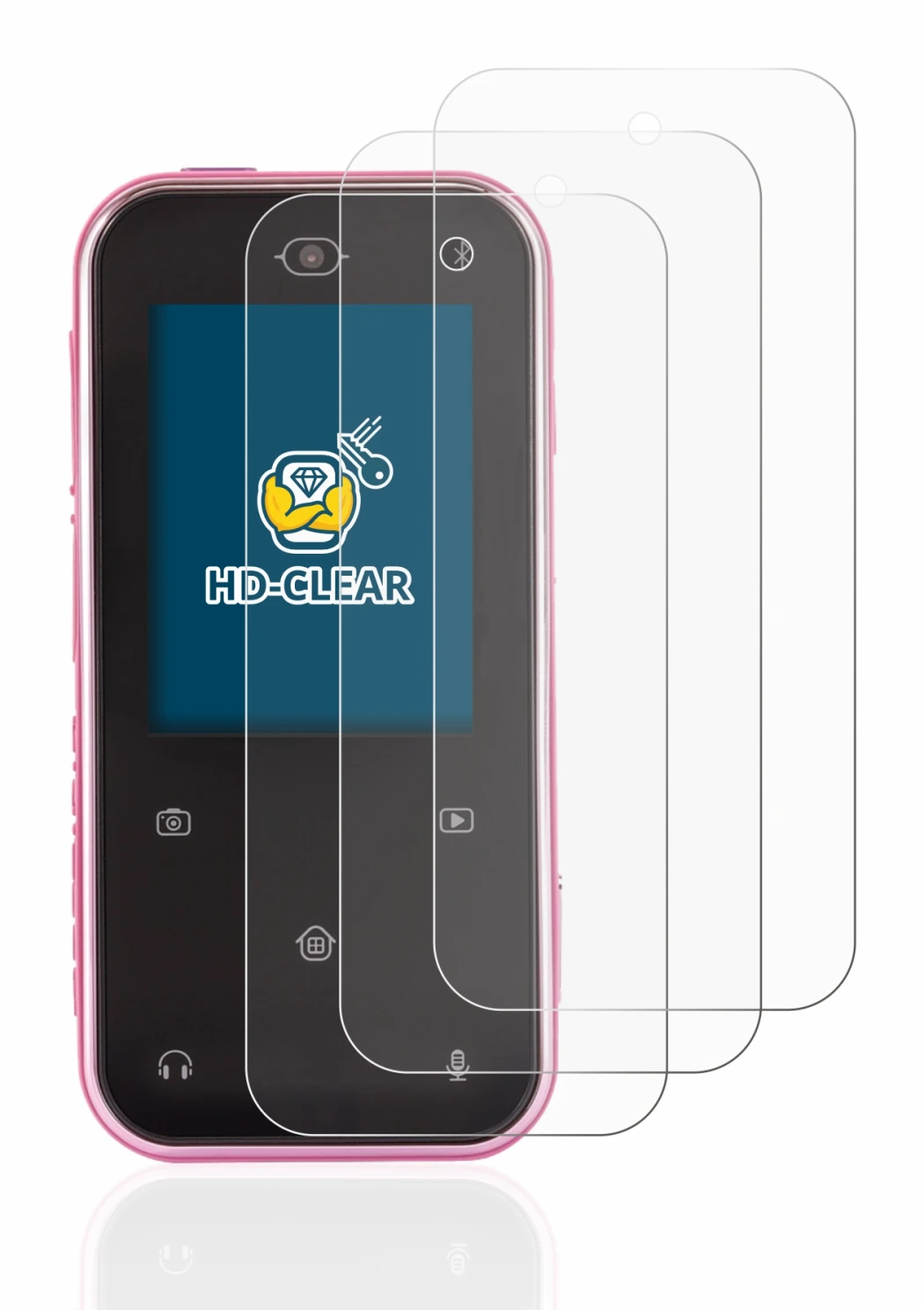 Immagine del dispositivo Vtech Kidizoom Snap Touch con un'ampia varietà di protezioni per lo schermo.