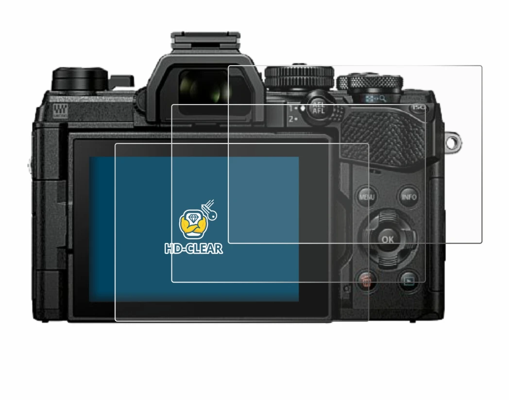 Immagine del dispositivo Olympus OM System OM-5 con un'ampia varietà di protezioni per lo schermo.