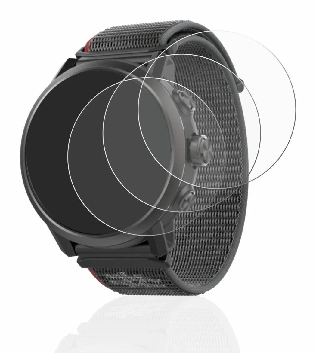 Immagine del dispositivo Coros Apex 2 con un'ampia varietà di protezioni per lo schermo.