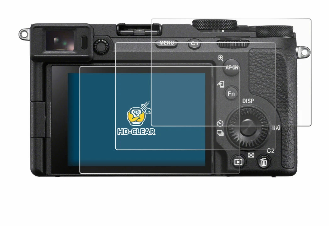 Immagine del dispositivo Sony Alpha 7CR con un'ampia varietà di protezioni per lo schermo.