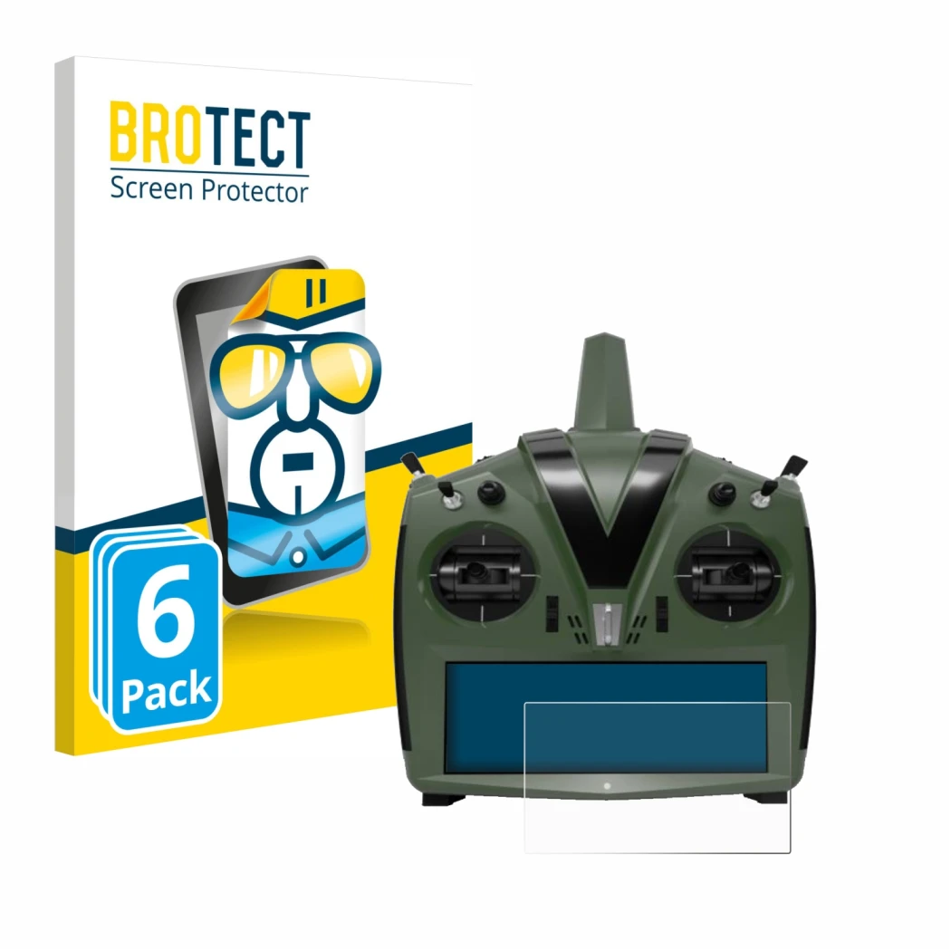 Parte frontale di una confezione del prodotto con il logo del marchio BROTECT. Accanto è raffigurato il dispositivo VBar Contr