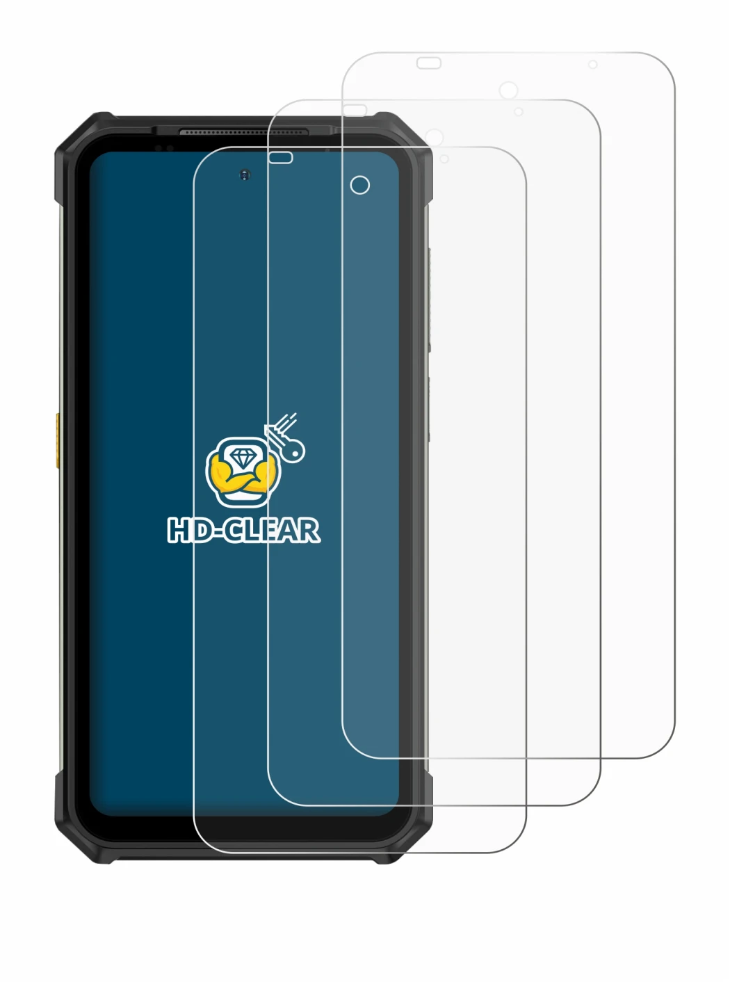 Immagine del dispositivo Ulefone Armor 24 con un'ampia varietà di protezioni per lo schermo.
