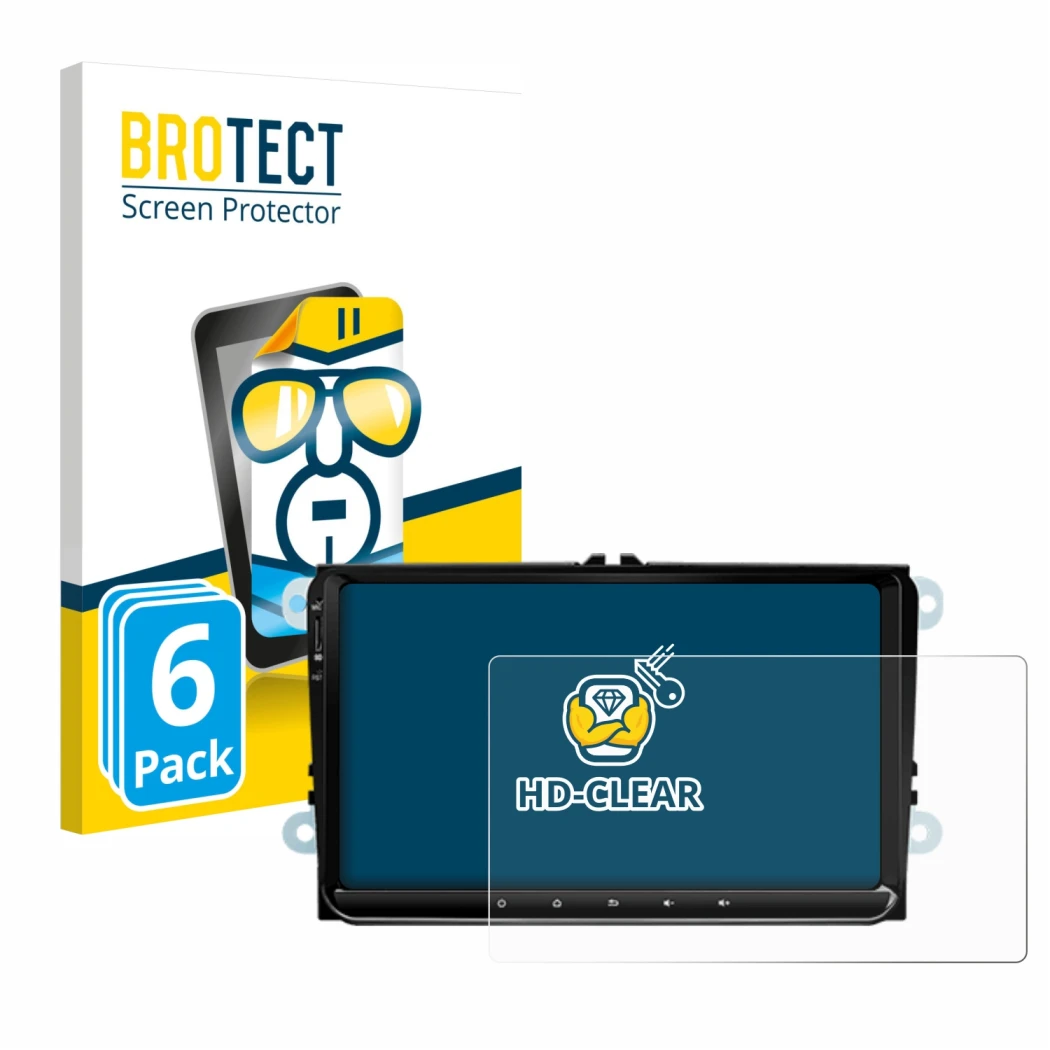 Parte frontale di una confezione del prodotto con il logo del marchio BROTECT. Accanto è raffigurato il dispositivo Eonon 53 S