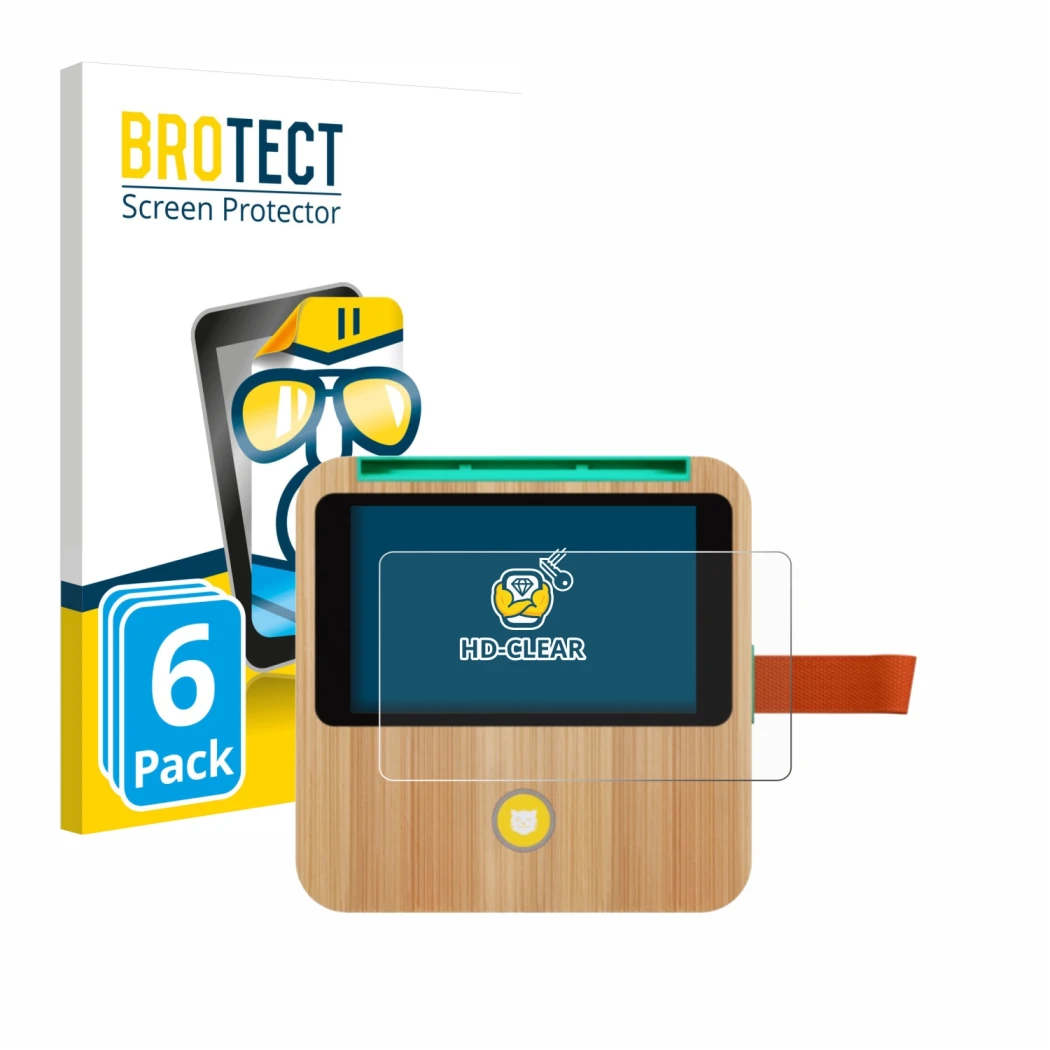 Parte frontale di una confezione del prodotto con il logo del marchio BROTECT. Accanto è raffigurato il dispositivo tigerbox T