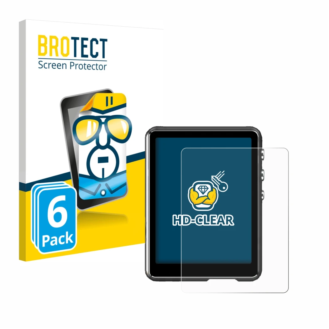 Parte frontale di una confezione del prodotto con il logo del marchio BROTECT. Accanto è raffigurato il dispositivo Mechen M3