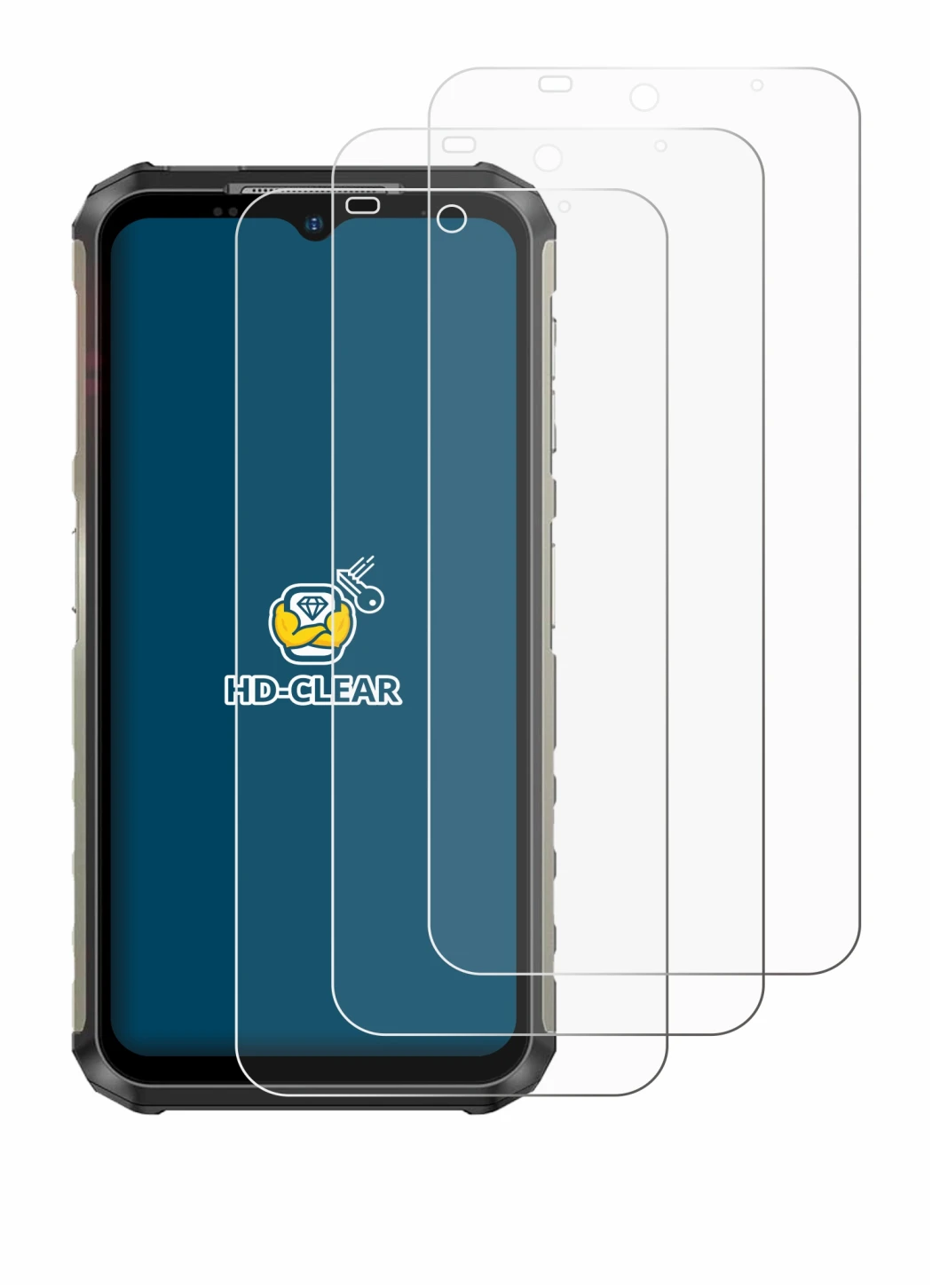 Immagine del dispositivo Ulefone Armor 22 con un'ampia varietà di protezioni per lo schermo.