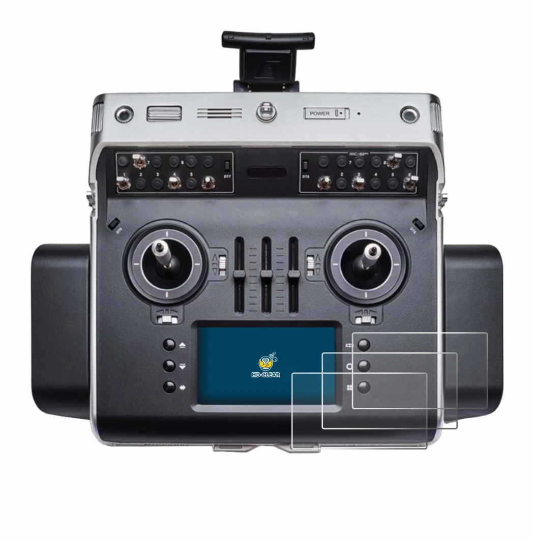 Immagine del dispositivo Graupner MC-32ex con un'ampia varietà di protezioni per lo schermo.