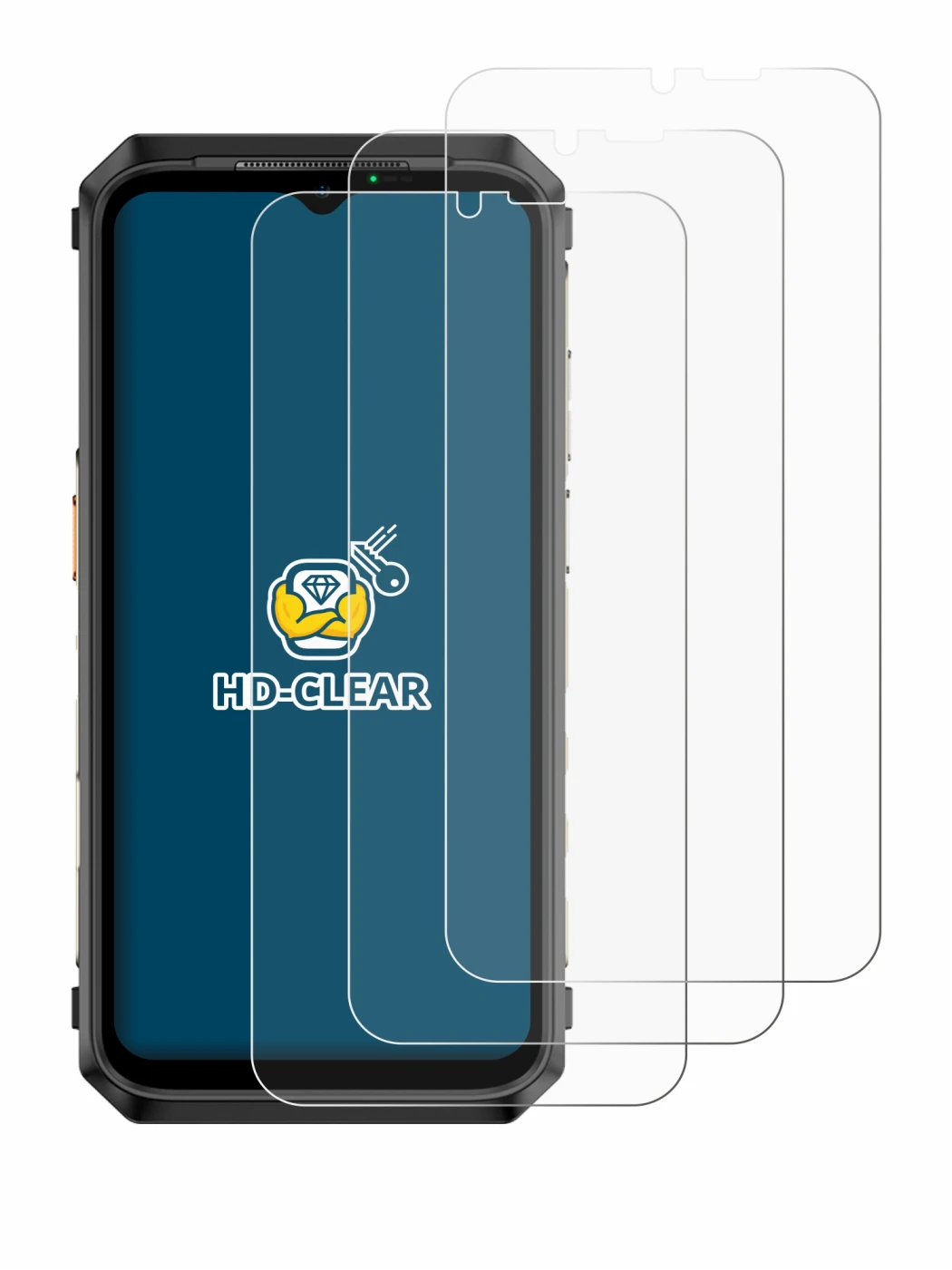 Immagine del dispositivo Ulefone Power Armor 18 con un'ampia varietà di protezioni per lo schermo.