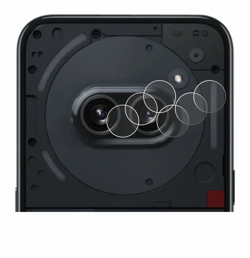 Immagine del dispositivo Nothing Phone (2a) (SOLO Fotocamera) con un'ampia varietà di protezioni per lo schermo.