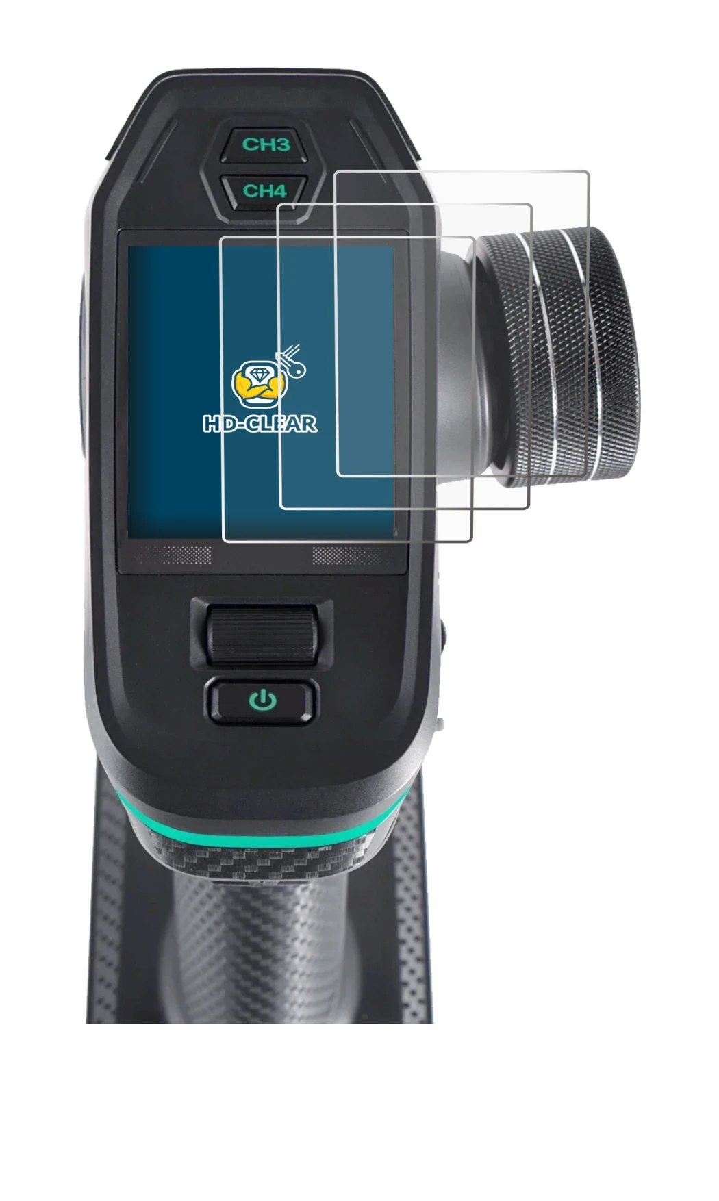 Immagine del dispositivo DumboRC DDF-350 con un'ampia varietà di protezioni per lo schermo.