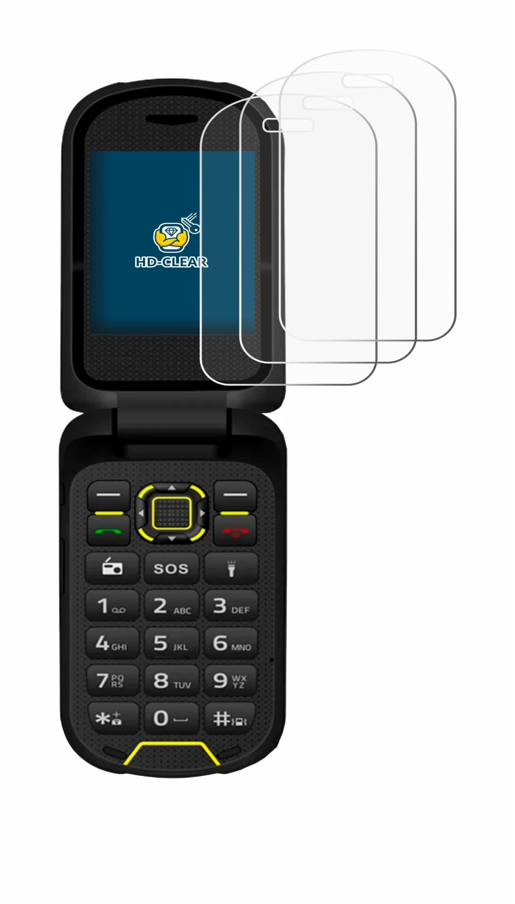 Immagine del dispositivo Hammer Bow LTE con un'ampia varietà di protezioni per lo schermo.