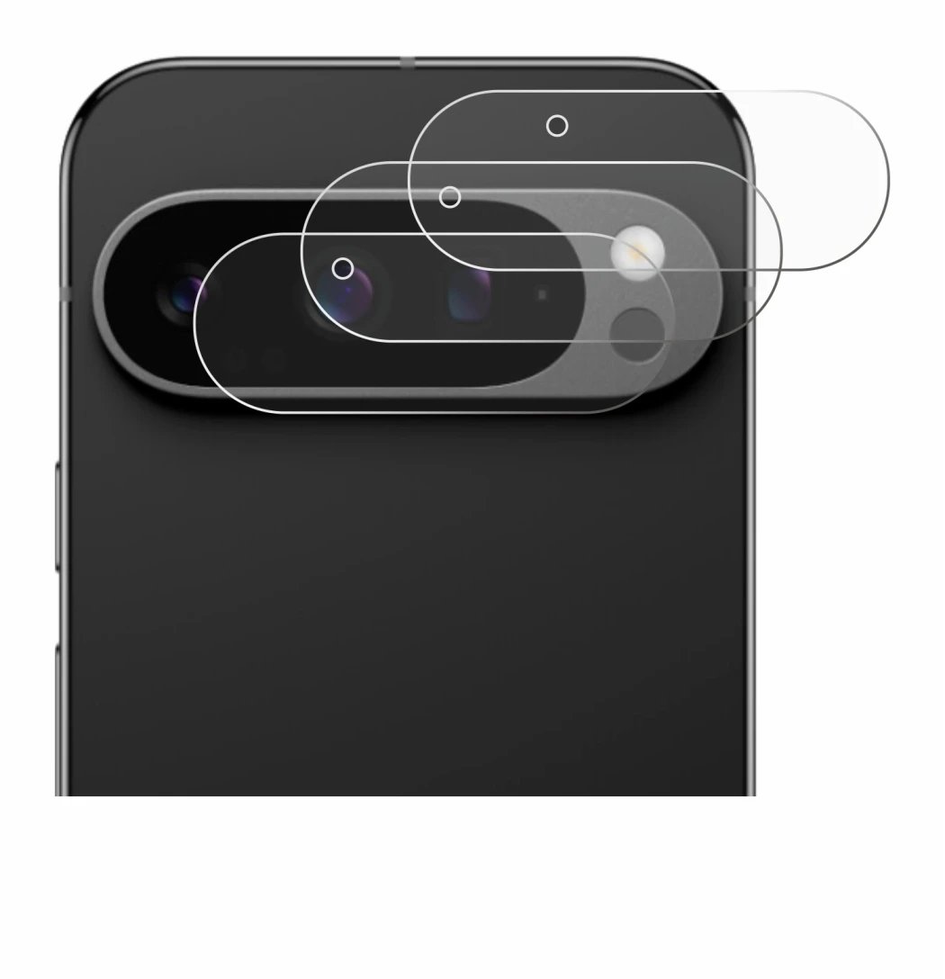 Immagine del dispositivo Google Pixel 9 Pro (SOLO Fotocamera) con un'ampia varietà di protezioni per lo schermo.