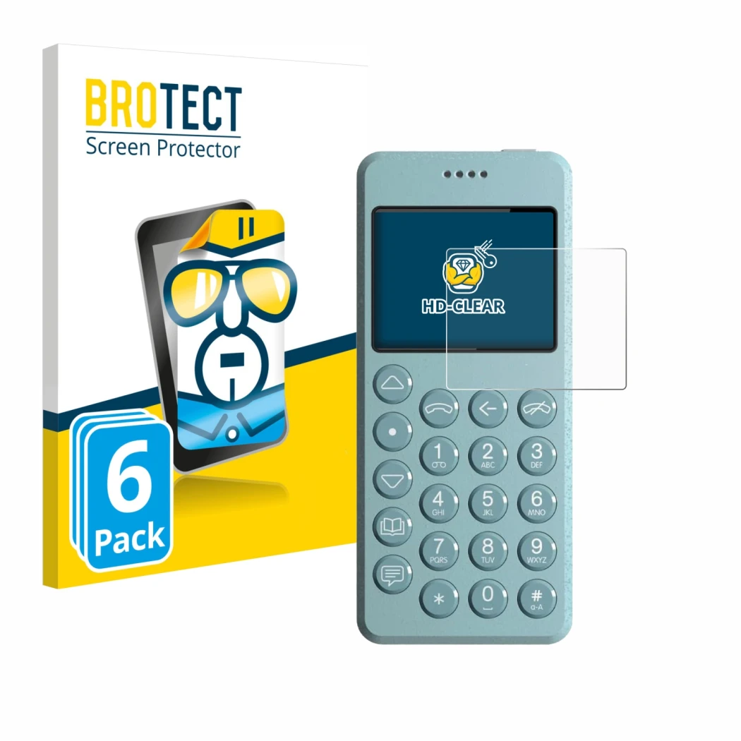 Parte frontale di una confezione del prodotto con il logo del marchio BROTECT. Accanto è raffigurato il dispositivo Punkt MP02