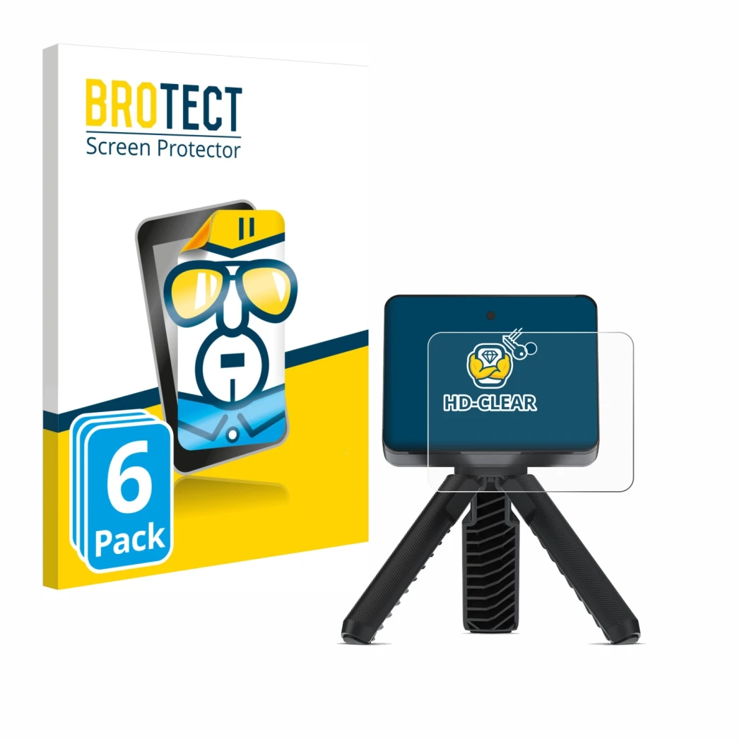 Parte frontale di una confezione del prodotto con il logo del marchio BROTECT. Accanto è raffigurato il dispositivo Garmin App