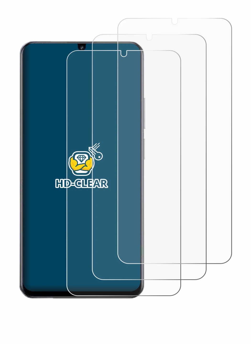Immagine del dispositivo realme Note 60 4G con un'ampia varietà di protezioni per lo schermo.