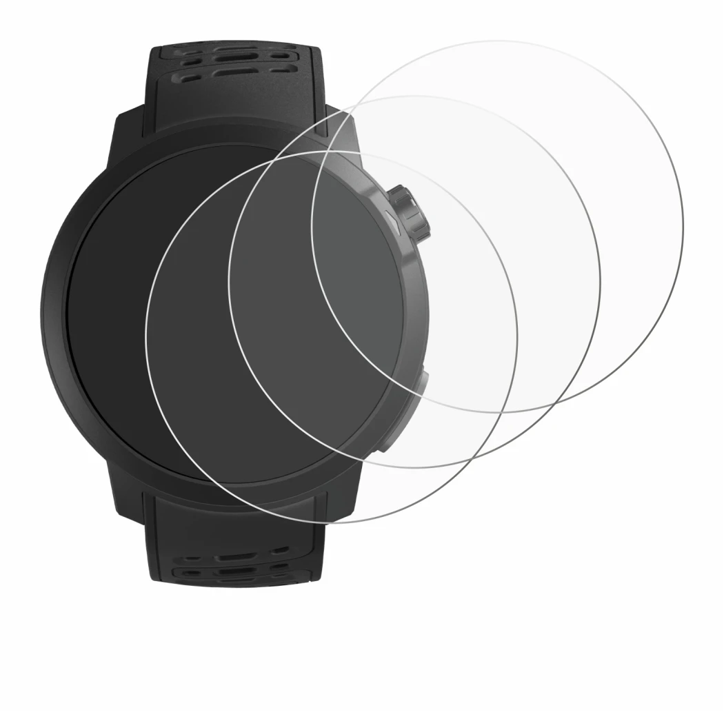 Immagine del dispositivo Coros Pace Pro con un'ampia varietà di protezioni per lo schermo.