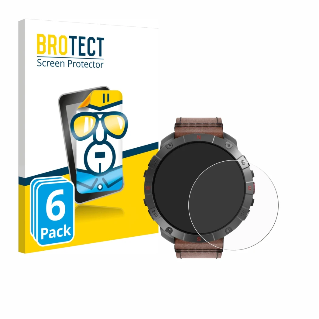 Parte frontale di una confezione del prodotto con il logo del marchio BROTECT. Accanto è raffigurato il dispositivo Polar Grit