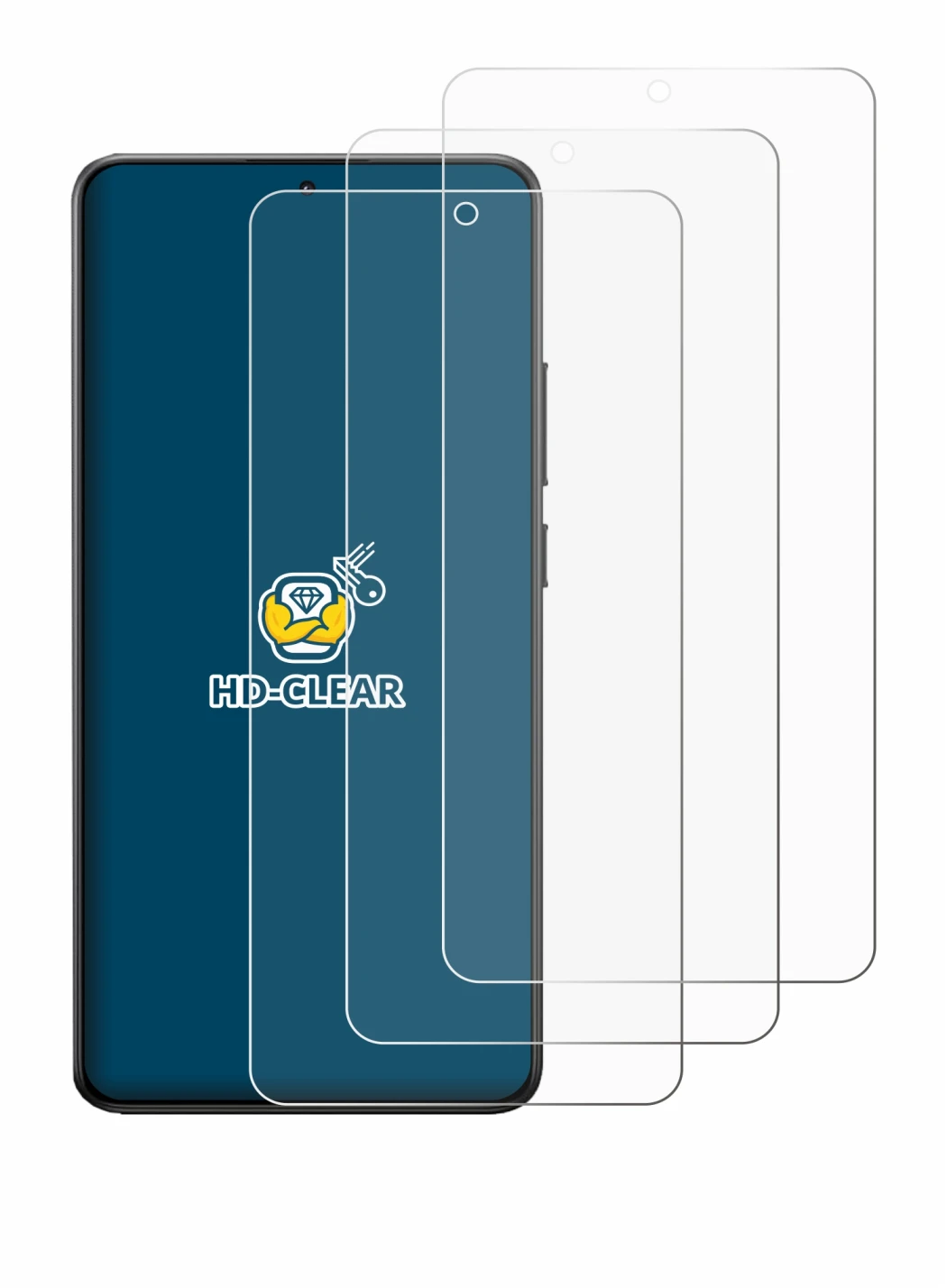 Immagine del dispositivo Xiaomi Poco X7 Pro con un'ampia varietà di protezioni per lo schermo.