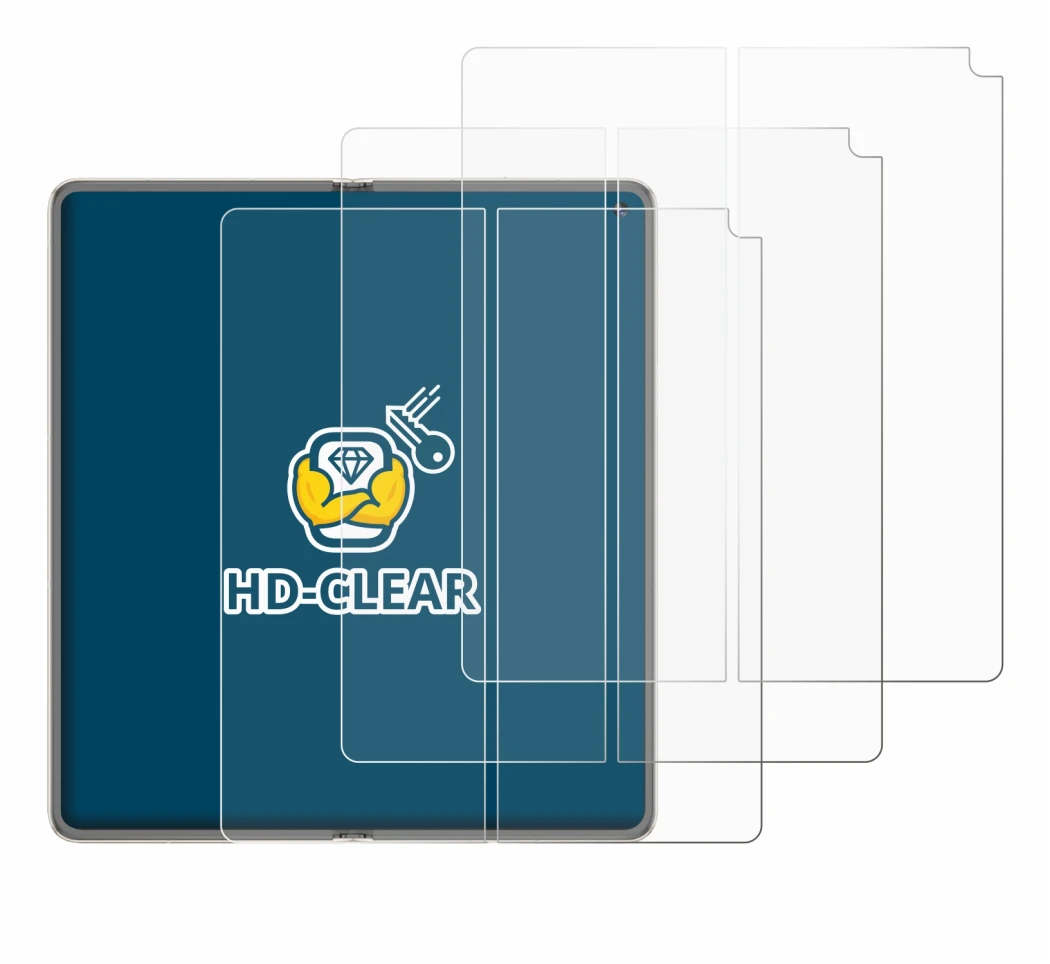 Immagine del dispositivo Huawei Mate X6 (Display interno) con un'ampia varietà di protezioni per lo schermo.