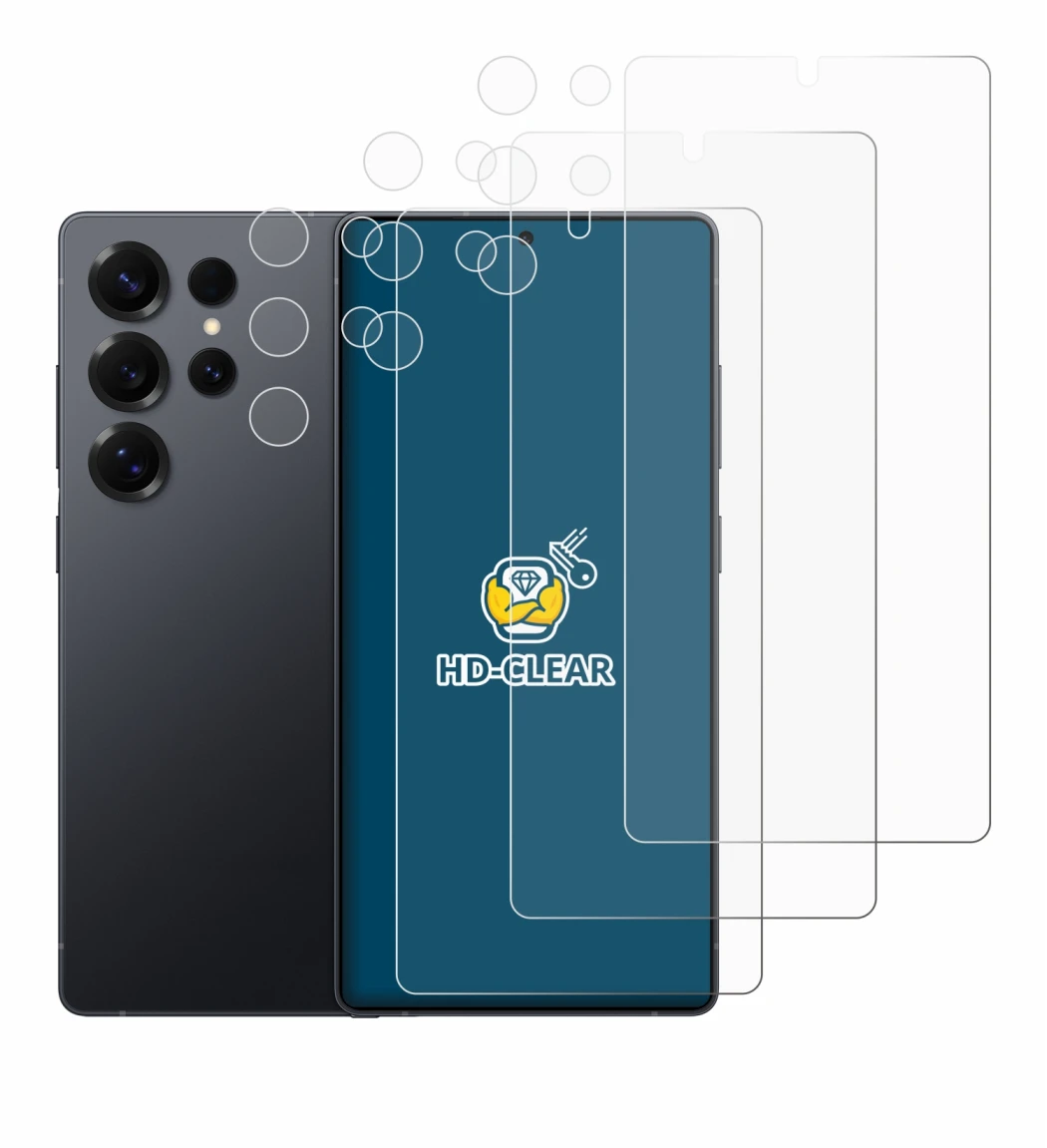 Immagine del dispositivo Samsung Galaxy S25 Ultra Enterprise Edition (Fronte+Fotocamera) con un'ampia varietà di protezioni pe