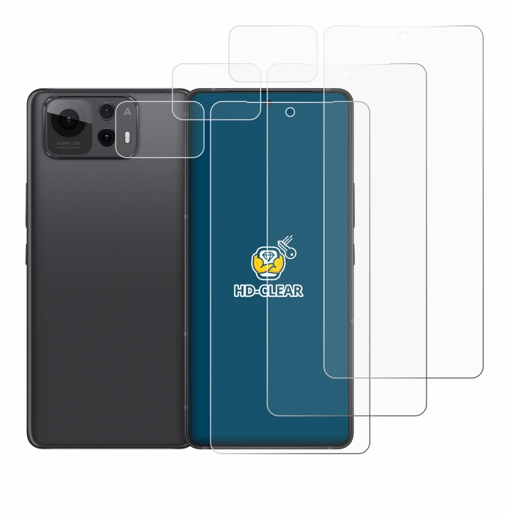 Immagine del dispositivo ASUS ZenFone 12 Ultra (Fronte+Fotocamera) con un'ampia varietà di protezioni per lo schermo.