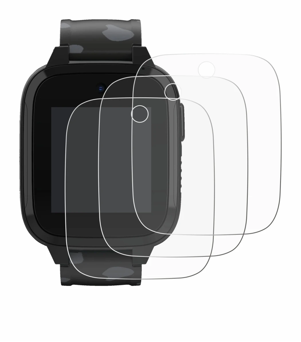 Immagine del dispositivo Xplora XGO3 (2a Gen.) con un'ampia varietà di protezioni per lo schermo.