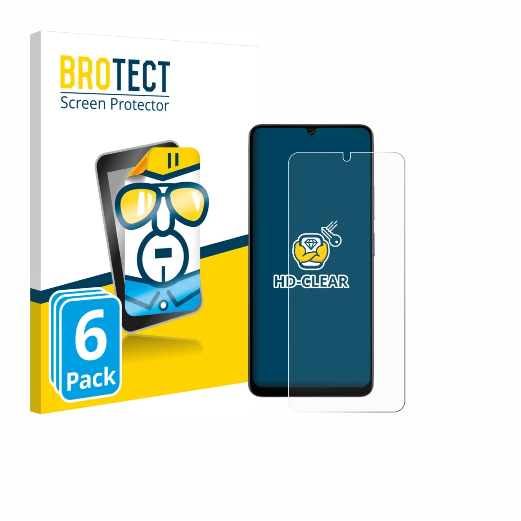 Parte frontale di una confezione del prodotto con il logo del marchio BROTECT. Accanto è raffigurato il dispositivo Doogee Not