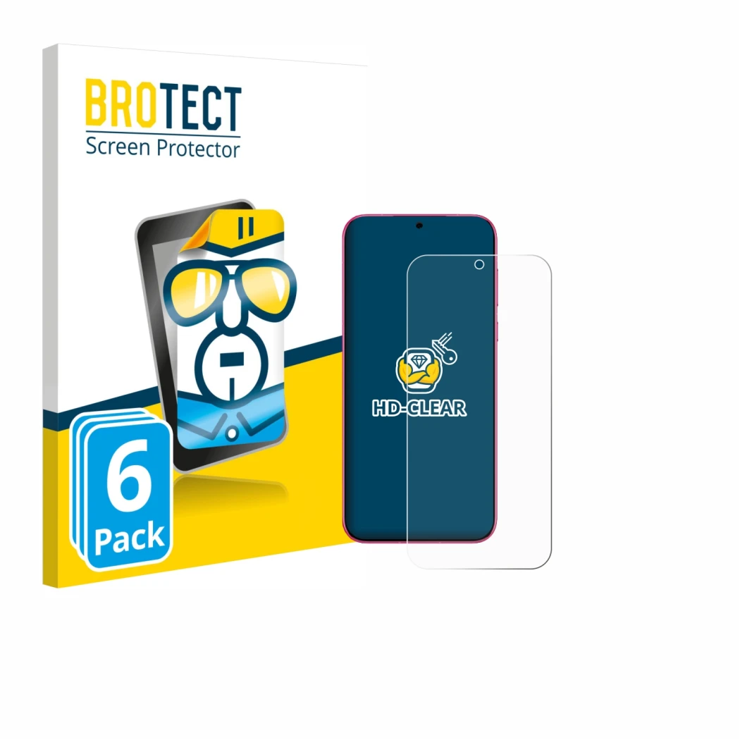 Parte frontale di una confezione del prodotto con il logo del marchio BROTECT. Accanto è raffigurato il dispositivo Huawei Pur